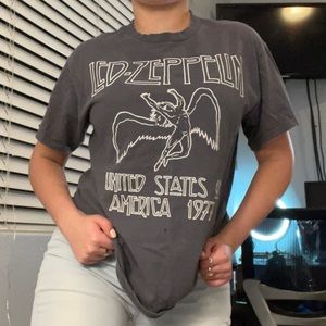 Grey Led Zeppelin Band Tee